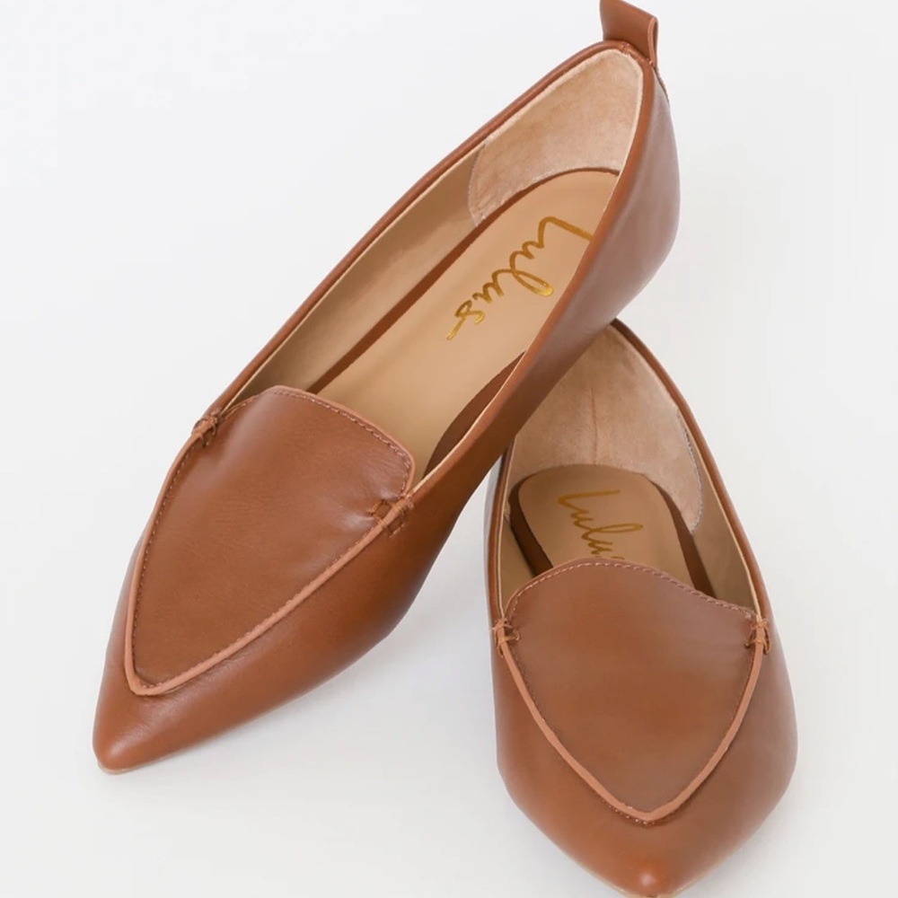 LULUS Emmy Chestnut Pointed Loafers shoes office shoes
